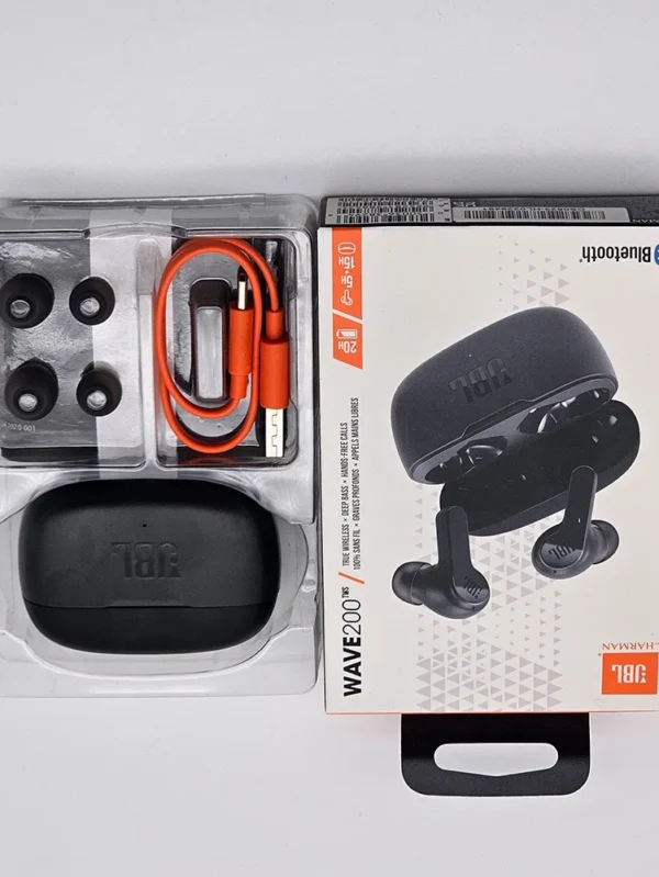 JBL TWS Wave 200 Black Bluetooth Headphones - Image 6