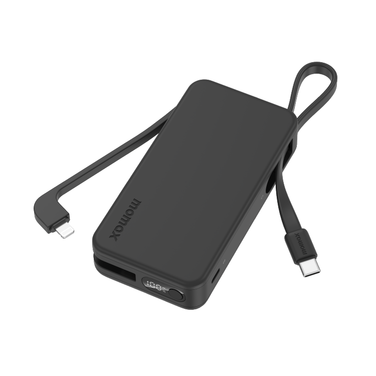 1-Power Vital+ Power Bank 10000mAh With Built-In USB-C and Lightning Cable