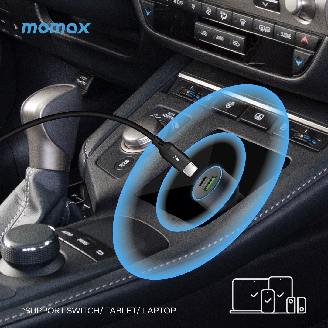 MoVe Dual-Port Car Charger 67W with Charging Cable - Image 4