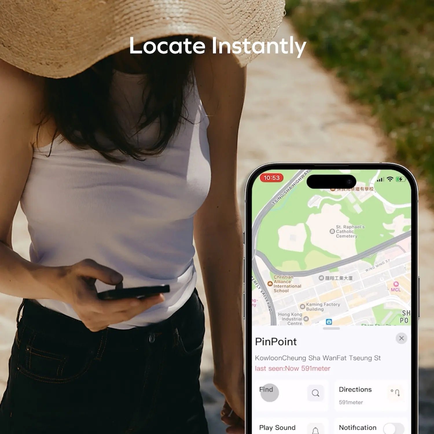 PinCard Ultra Mini Rechargeable Find My Mini Locator with UWB - Image 3