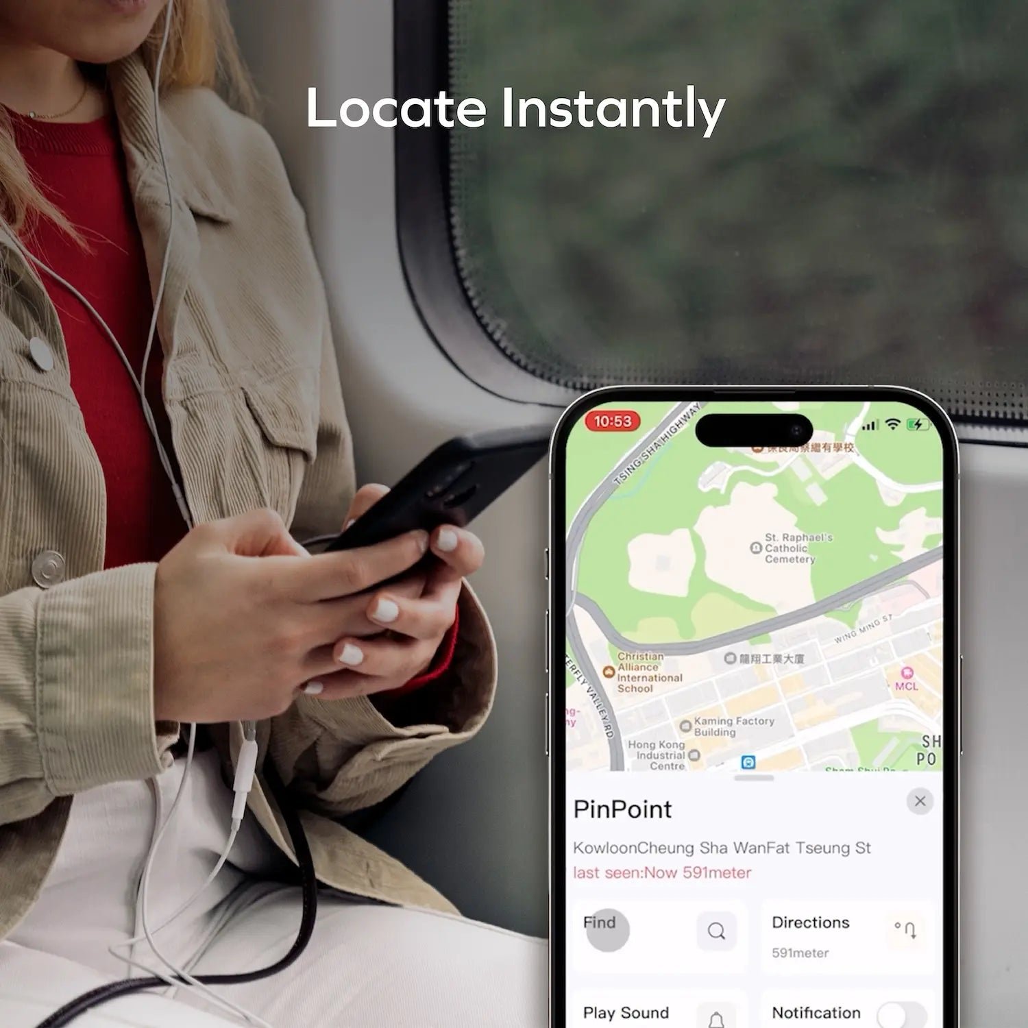 PinCard Ultra Rechargeable Find My Locator with UWB - Image 3