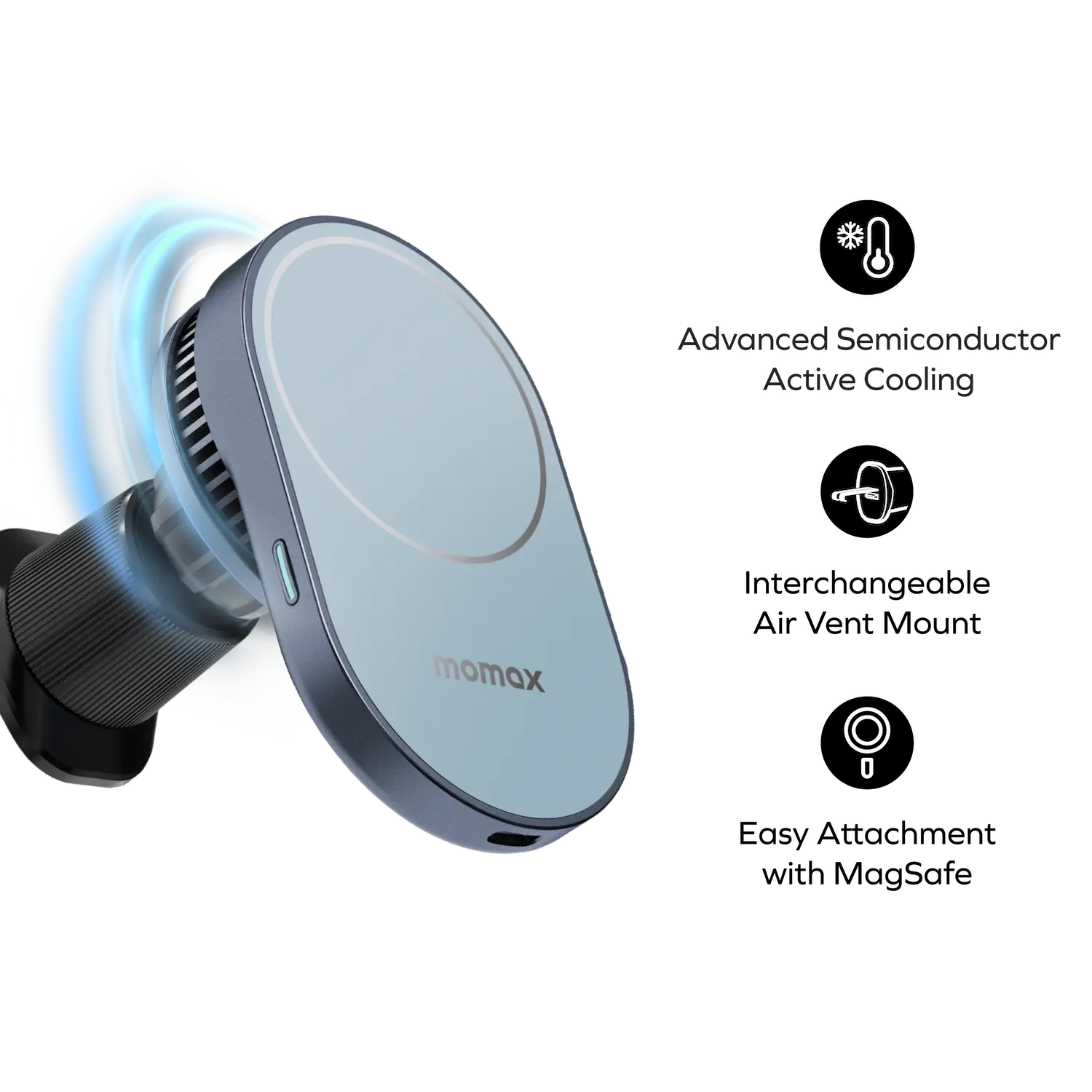 1-Move Q.Mag 25W Magnetic Wireless Charging Car Mount - Image 2