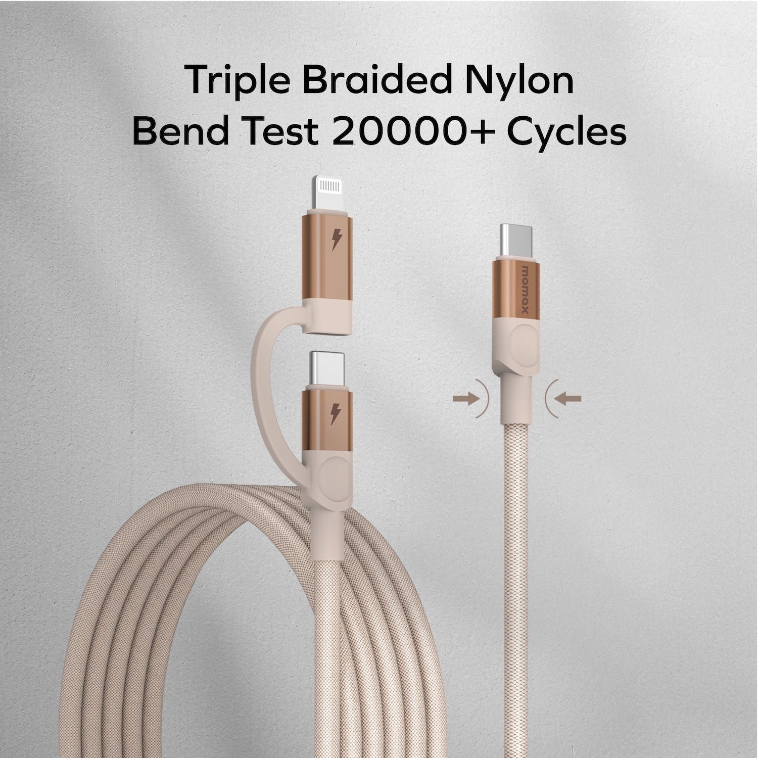 Mag.Link Duo Magnetic USB-C to USB-C & Lightning Cable 60W Up to 2m - Image 11