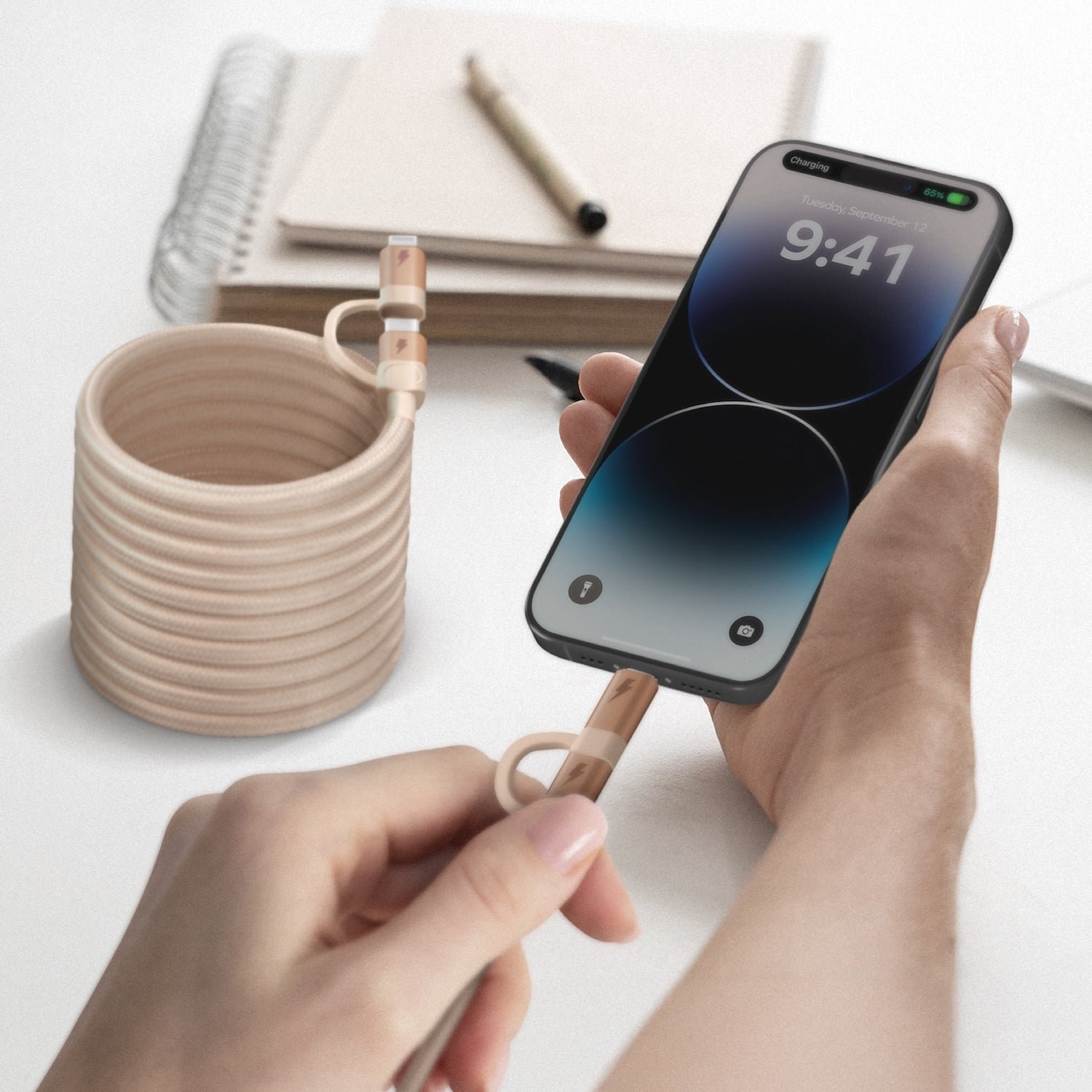 Mag.Link Duo Magnetic USB-C to USB-C & Lightning Cable 60W Up to 2m - Image 14