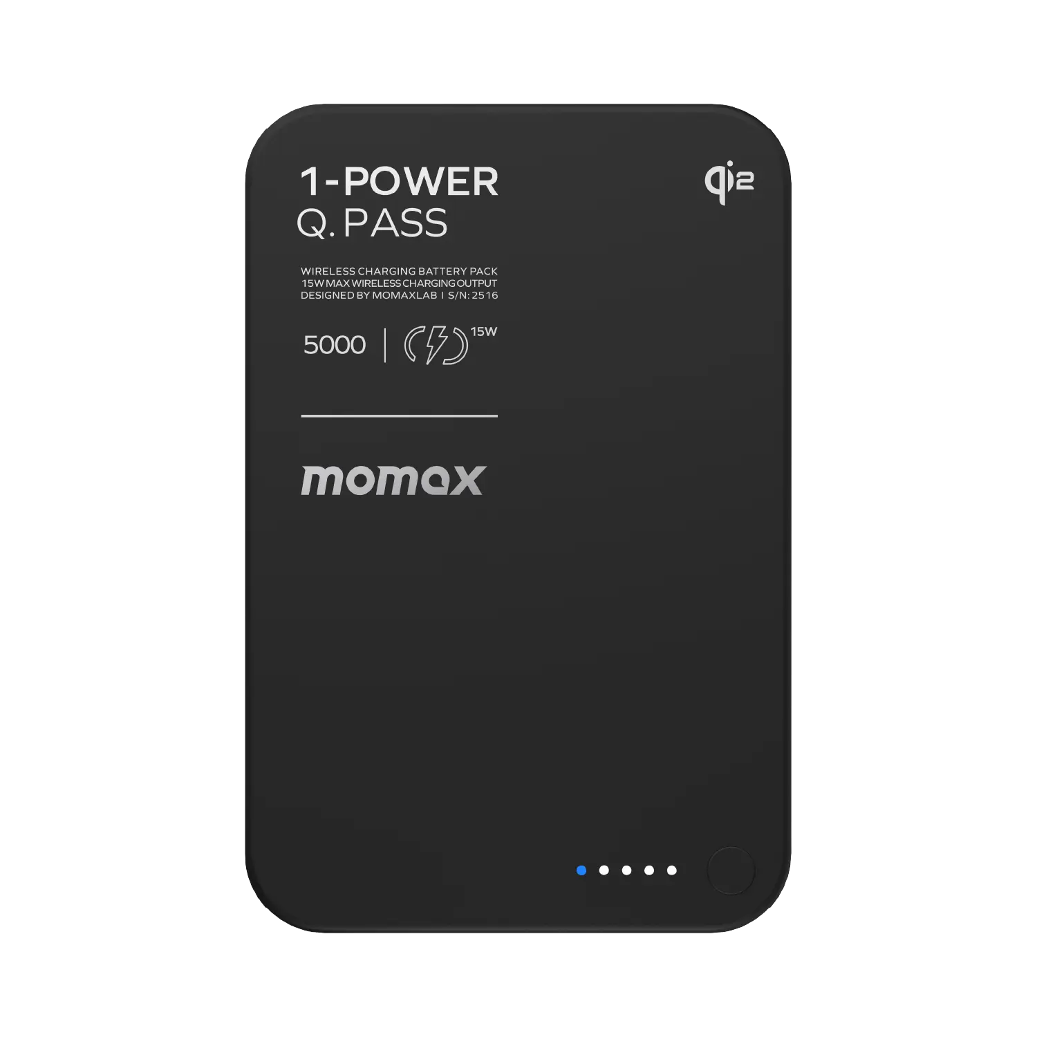 1-Power Q.Pass Qi2 Magnetic Wireless Power Bank 5000mAh - Image 2