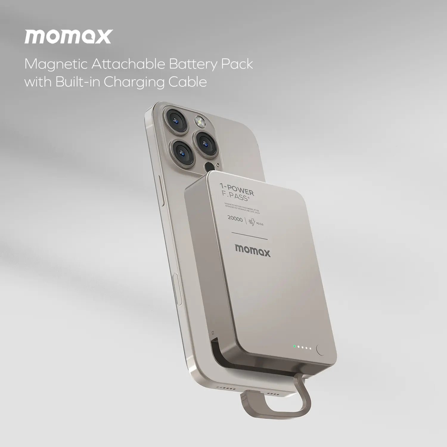 1-Power F.Pass⁺ 20000mAh Battery Pack with Built-in Cable and Magnetic Attachment - Image 5