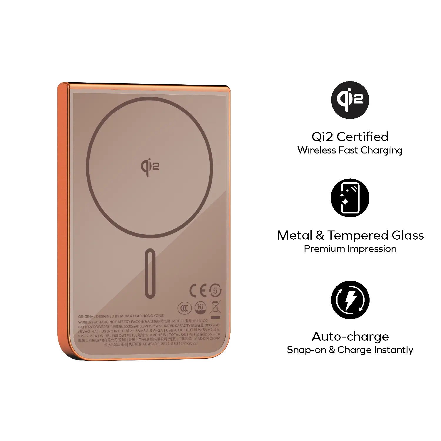 1-Power S.Pass 5000mAh Qi2 Magnetic Wireless Battery Pack - Image 5
