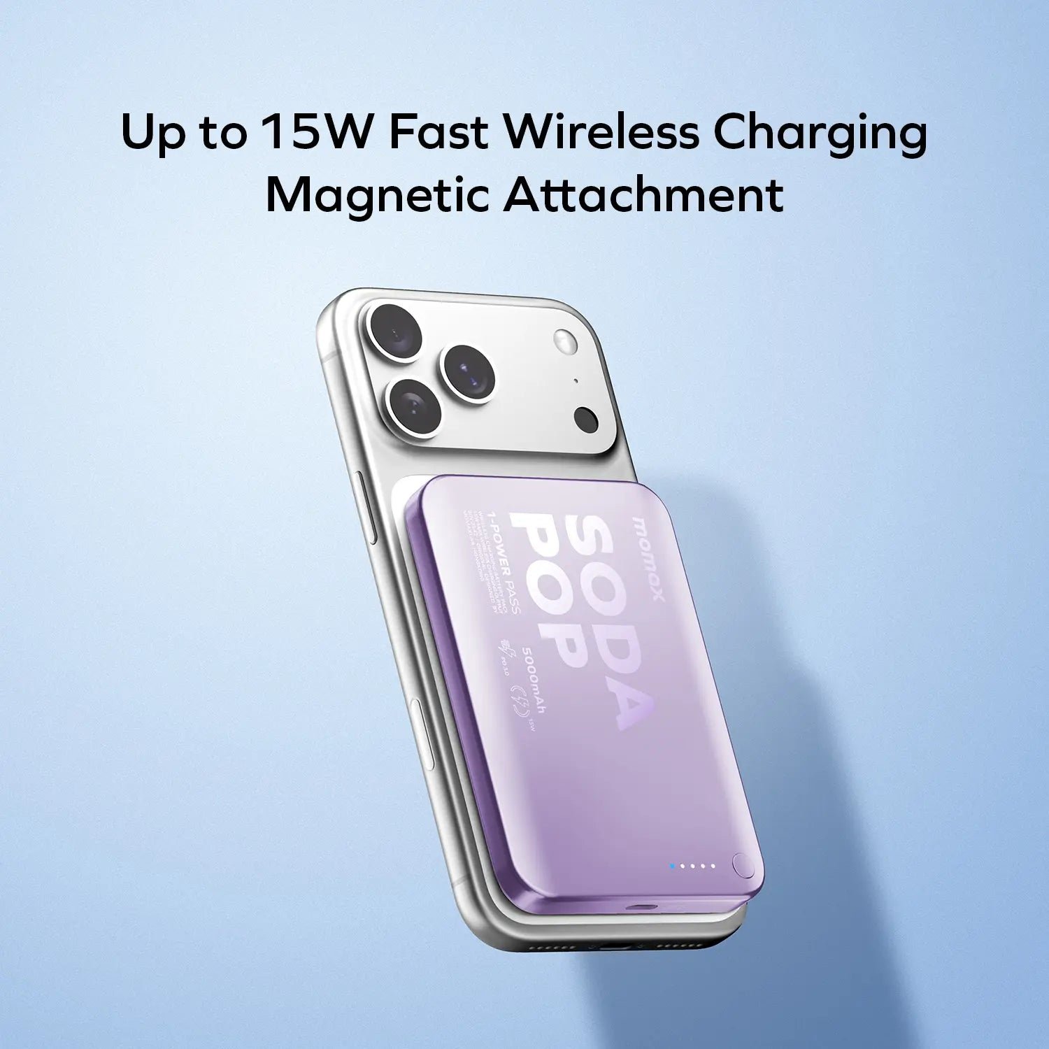1-Power Pass 5000mAh Magnetic Wireless Charging Battery Pack - Image 11
