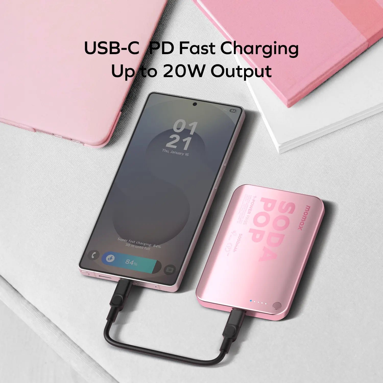 1-Power Pass 5000mAh Magnetic Wireless Charging Battery Pack - Image 9