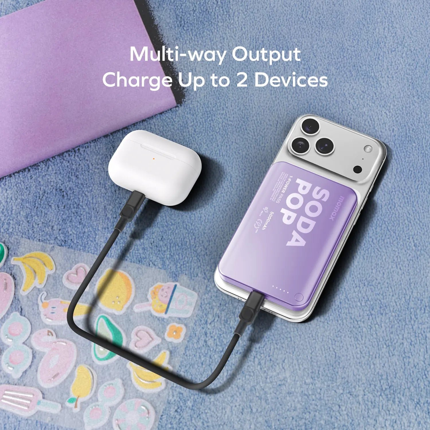 1-Power Pass 5000mAh Magnetic Wireless Charging Battery Pack - Image 8