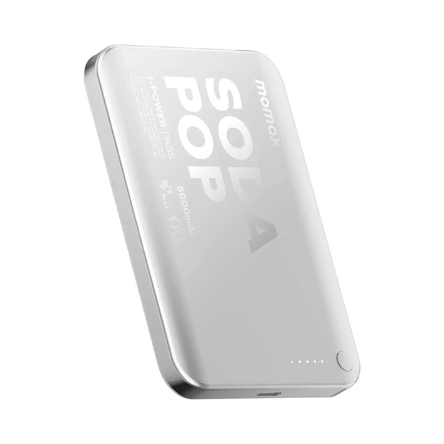 1-Power Pass 5000mAh Magnetic Wireless Charging Battery Pack - Image 3