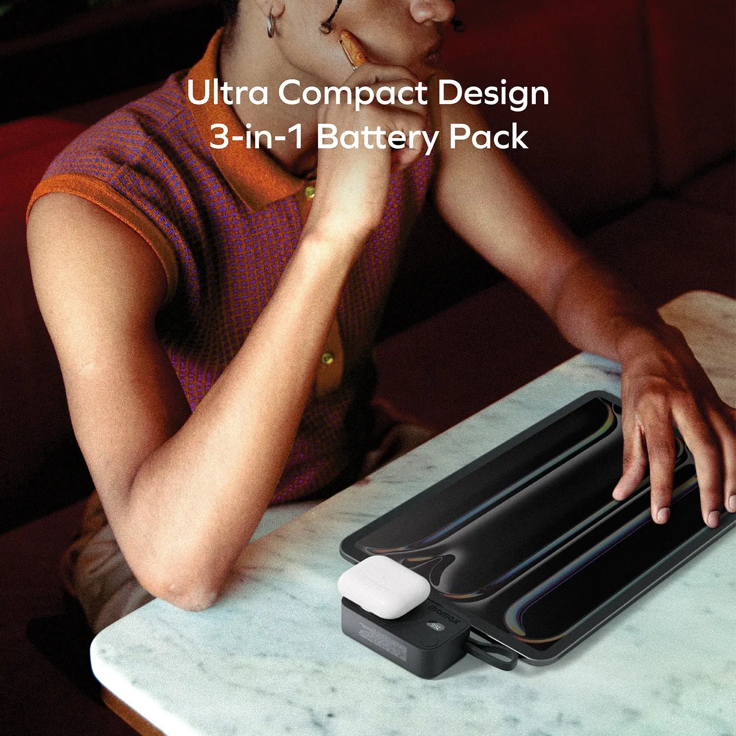 1-Power X Pro Mini⁺ 5000mAh Integrated Foldable USB-C Plug and Built-In USB-C Cable Battery Pack with Apple Watch Fast Charger - Image 12