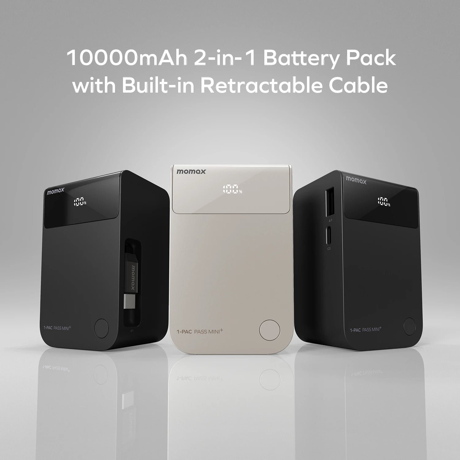 1-Pac Pass Mini⁺ 10000mAh 2in1 Battery Pack with Built-in Retractable Cable - Image 11