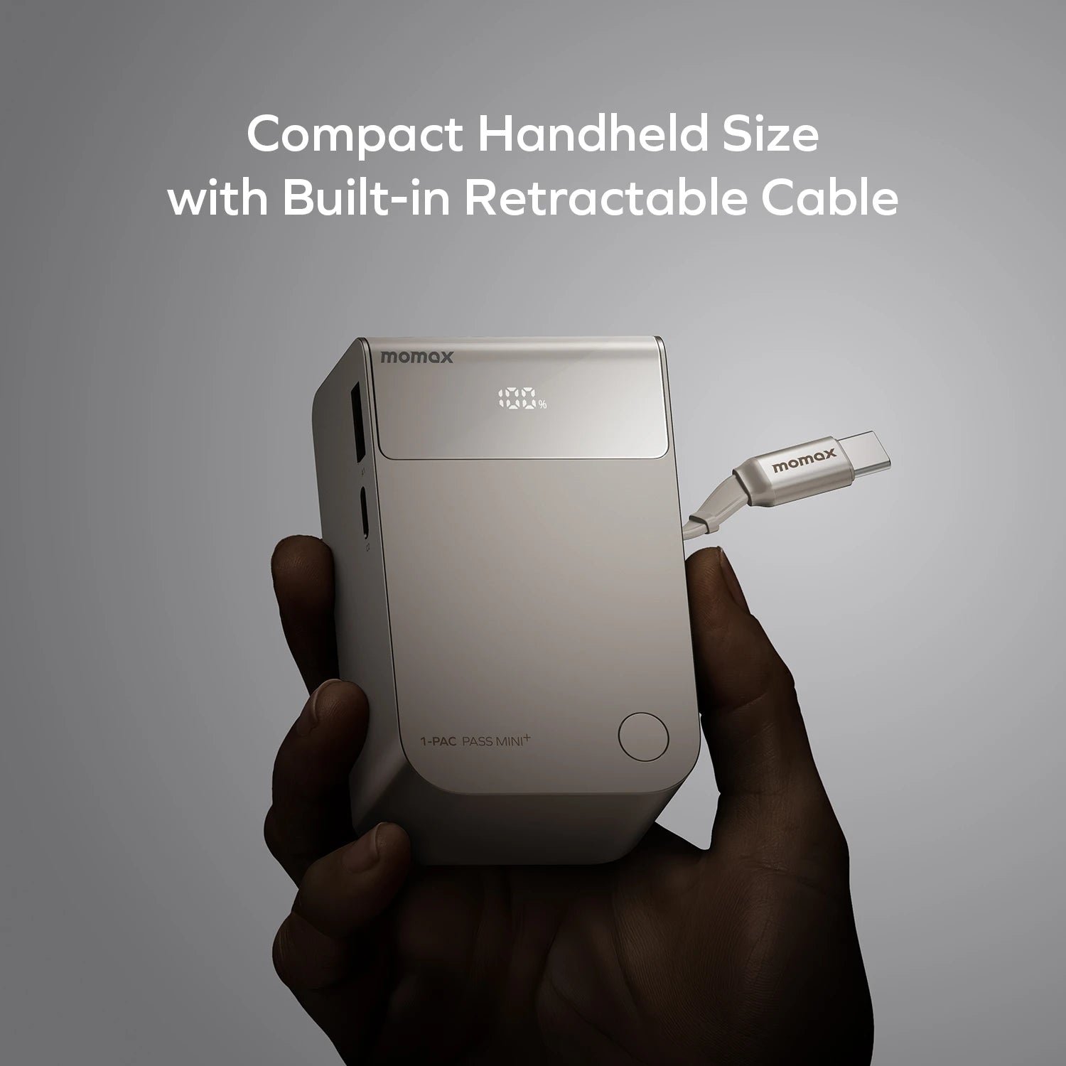 1-Pac Pass Mini⁺ 10000mAh 2in1 Battery Pack with Built-in Retractable Cable - Image 6