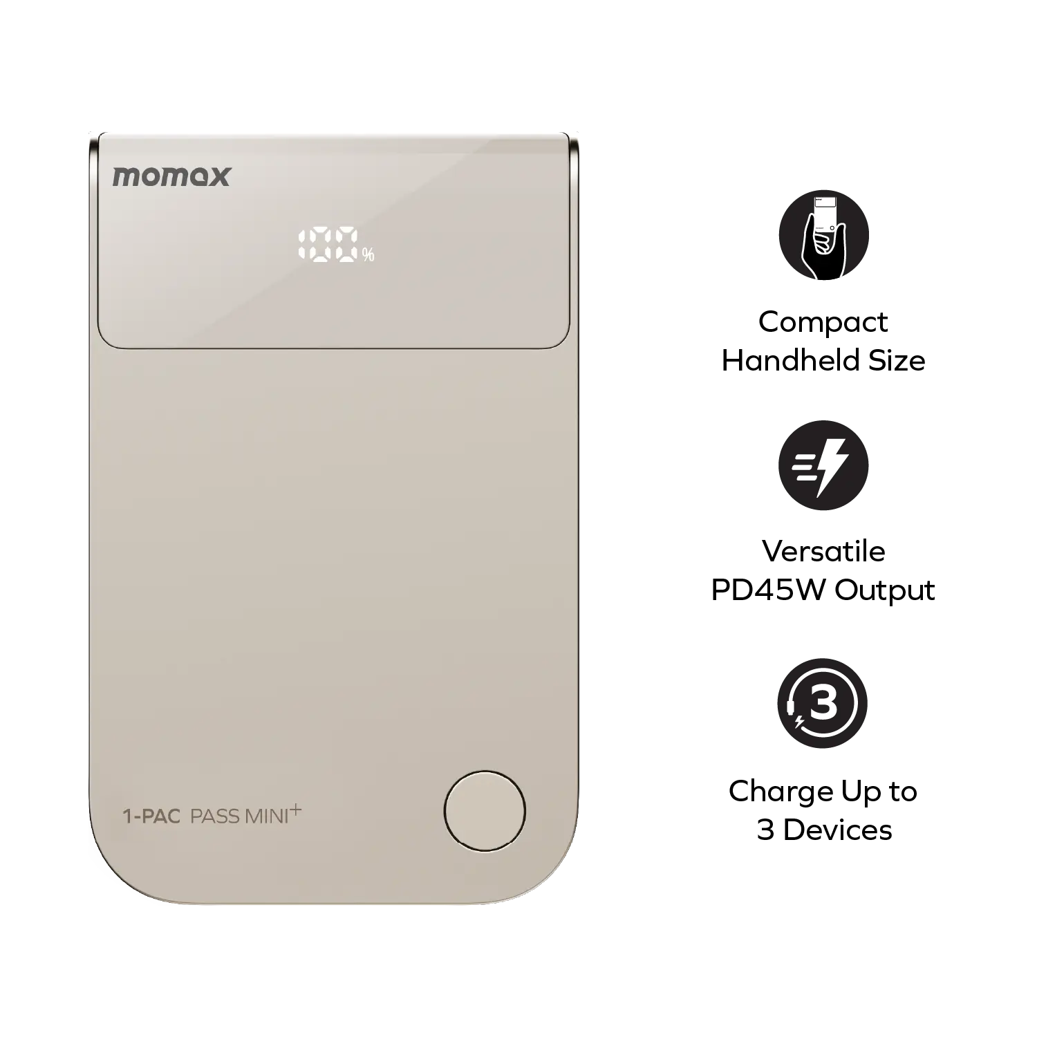 1-Pac Pass Mini⁺ 10000mAh 2in1 Battery Pack with Built-in Retractable Cable - Image 5