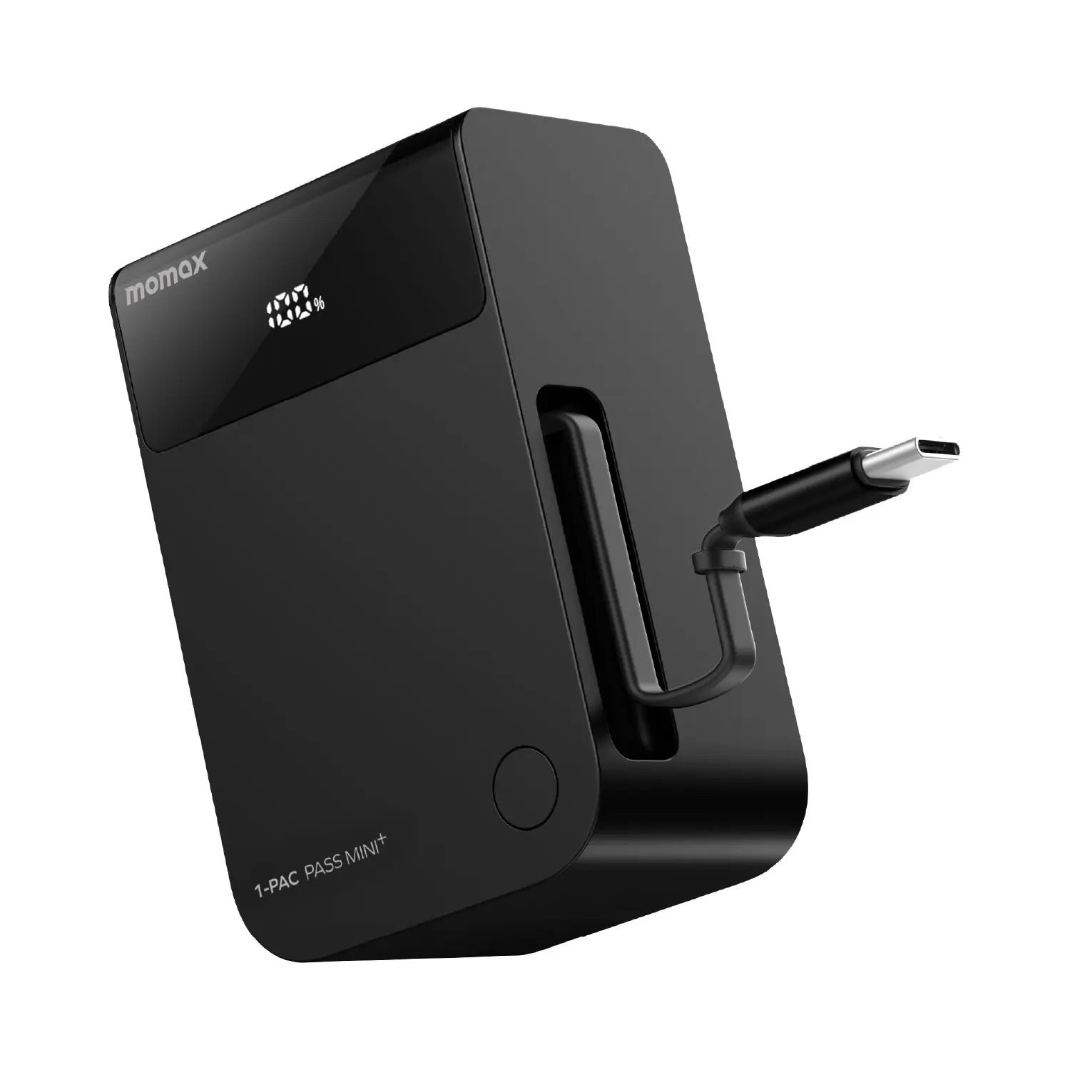 1-Pac Pass Mini⁺ 10000mAh 2in1 Battery Pack with Built-in Retractable Cable