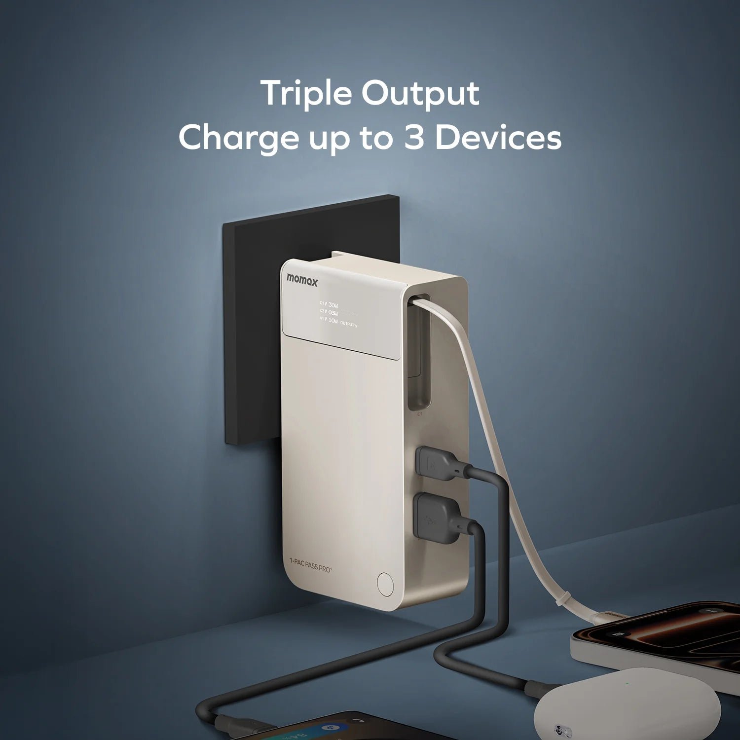 1-Pac Pass Pro⁺ 10000mAh 3in1 Hybrid GaN Battery Pack with Built-In Retractable Cable (45W) - Image 6