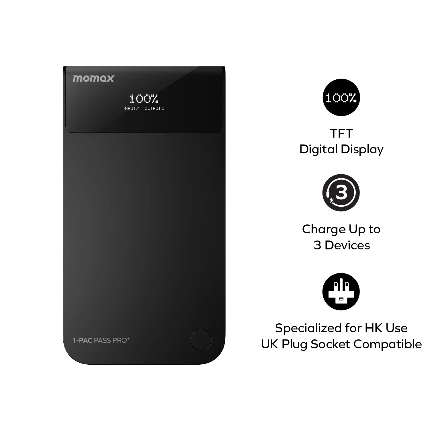 1-Pac Pass Pro⁺ 10000mAh 3in1 Hybrid GaN Battery Pack with Built-In Retractable Cable (45W) - Image 5