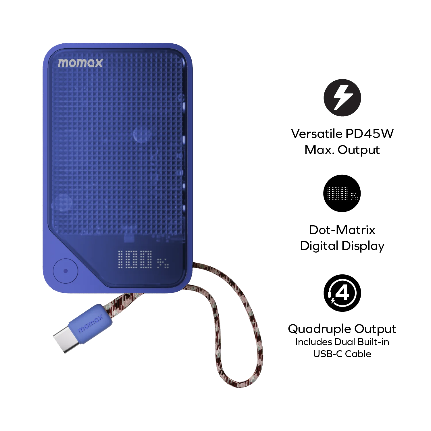 1-Power X⁺ 10000mAh Battery Pack with Dual Built-in USB-C Cable - Image 8