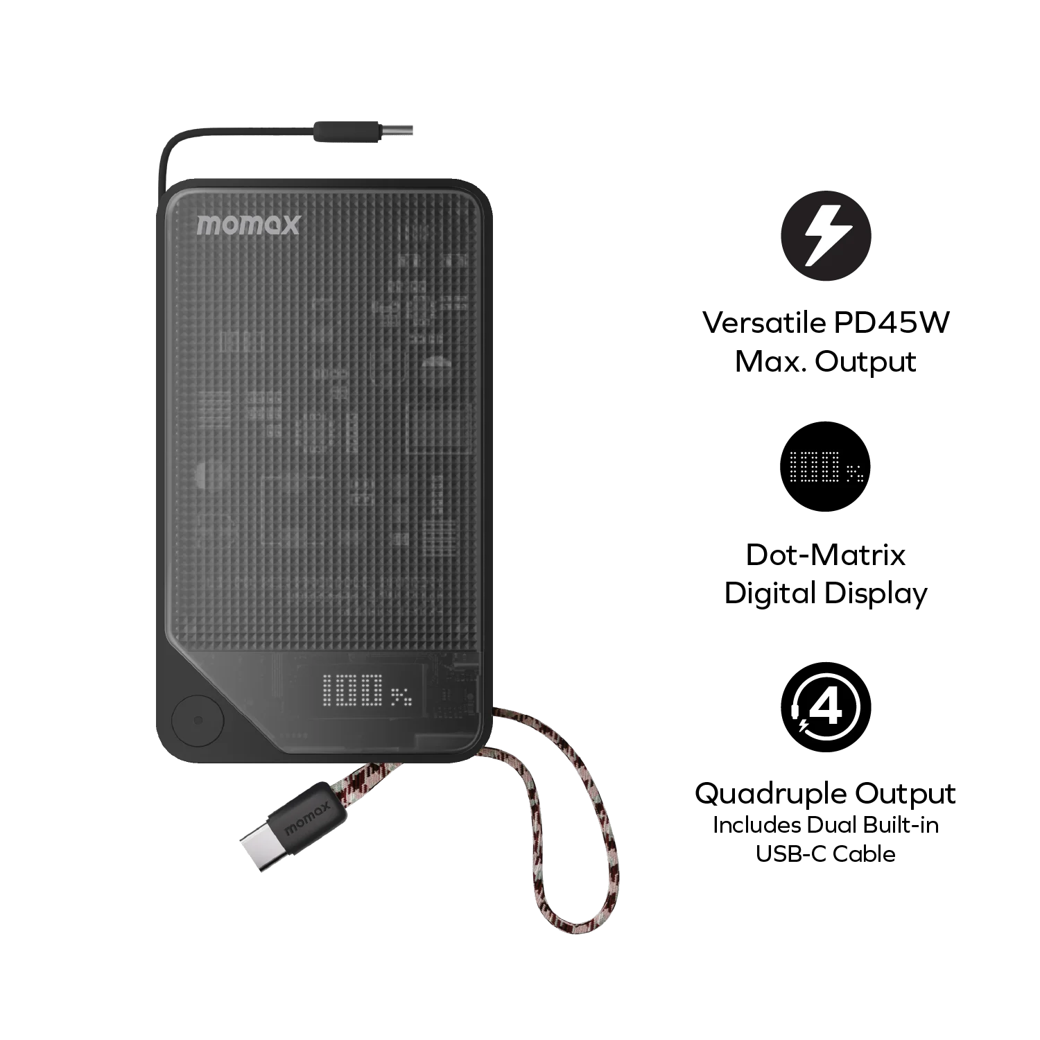 1-Power X⁺ 20000mAh Battery Pack with Dual Built-in USB-C Cable - Image 8