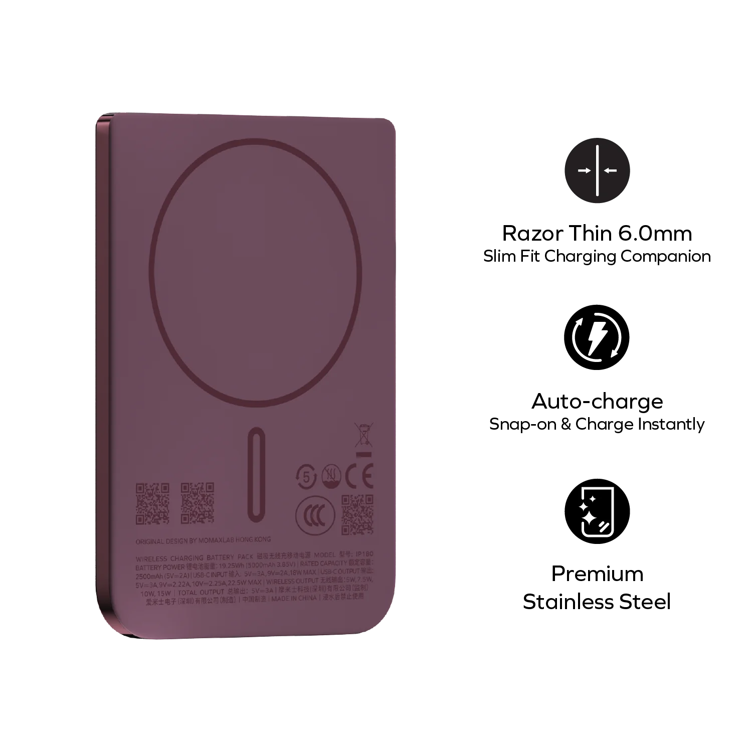 1-Power S.Pass Air 5000mAh Magnetic Wireless Battery Pack - Image 7