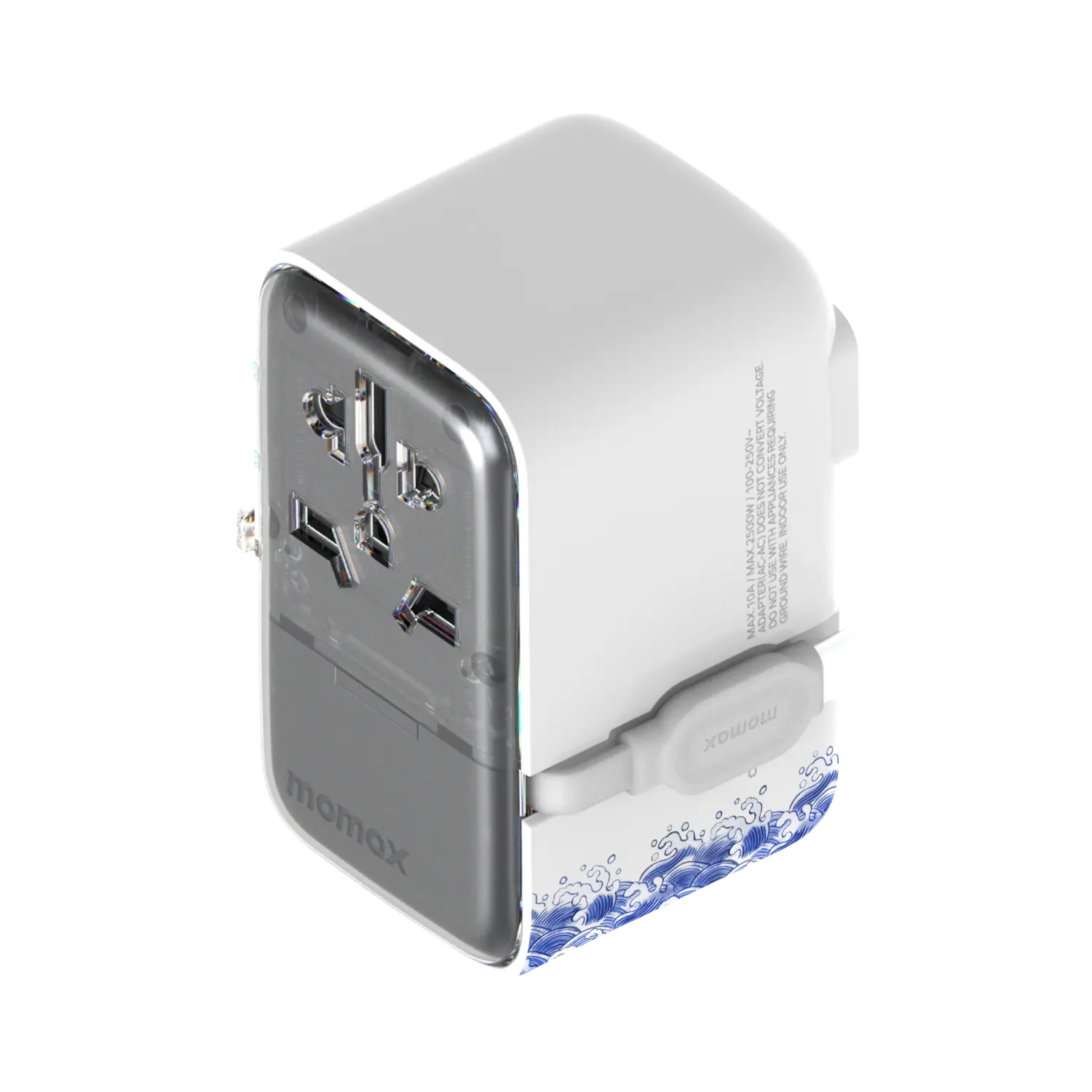 1-World+ Flow 4-Port Travel Charger With Built-In USB-C Cable 35W - Yuet Tung - Image 6