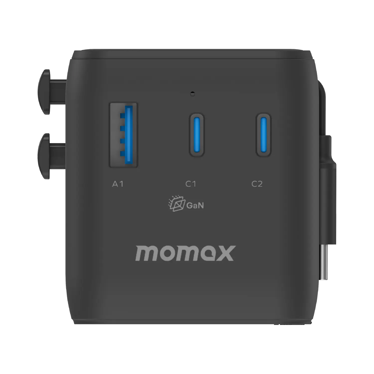 1-World²⁺ 4-Port Mini Universal Travel GaN Charger with Built-In Retractable Cable 100W with Dual AC - Image 12