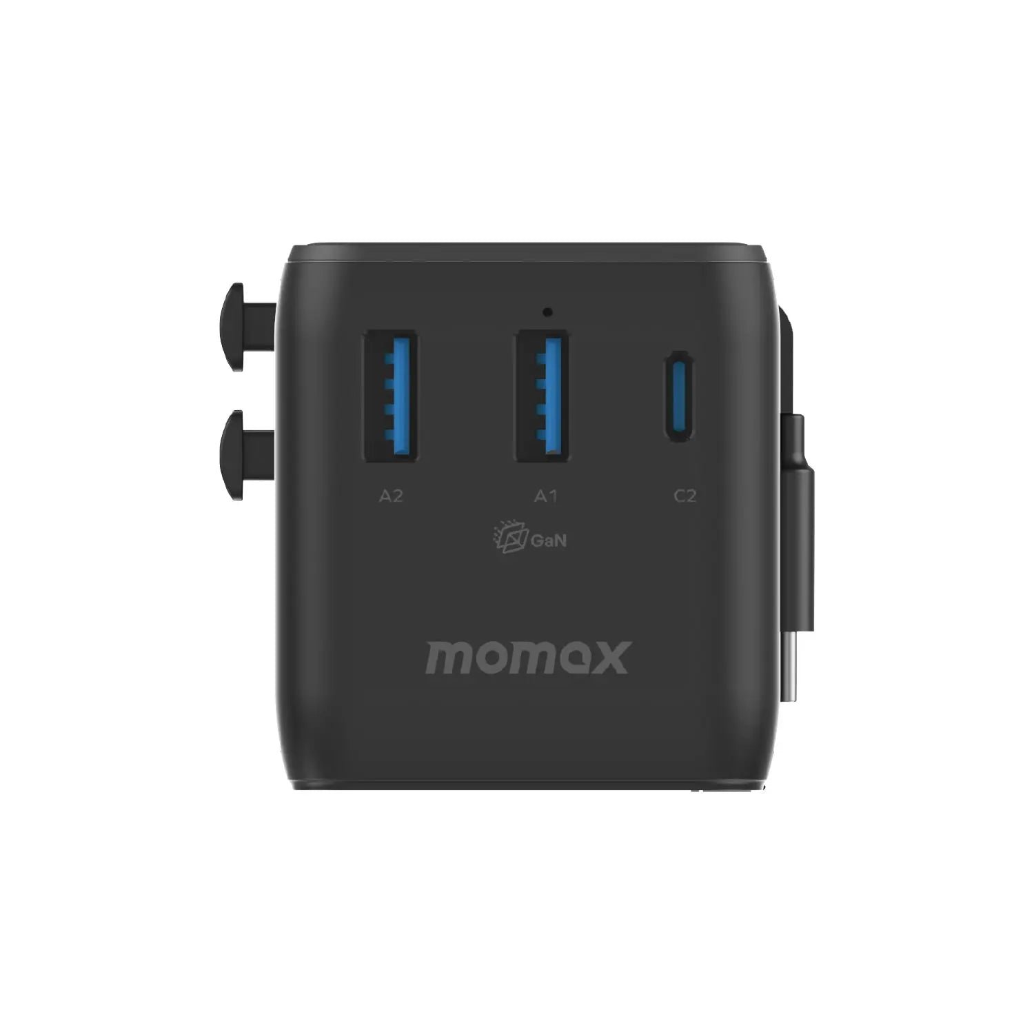 1-World²⁺
70W 3-Port Dual AC Travel Adapter with Built-In Retractable Cable - Image 17