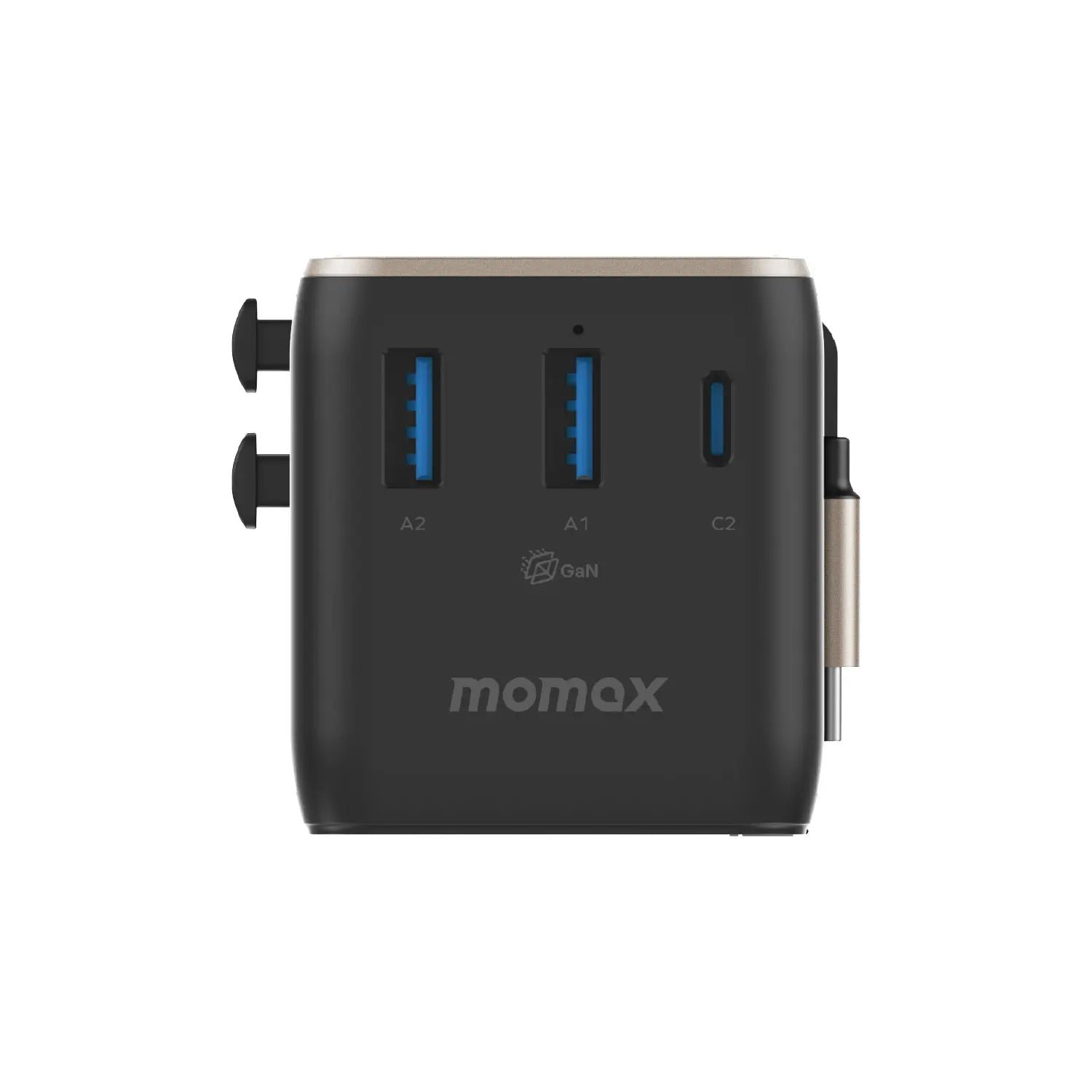 1-World²⁺
70W 3-Port Dual AC Travel Adapter with Built-In Retractable Cable - Image 18