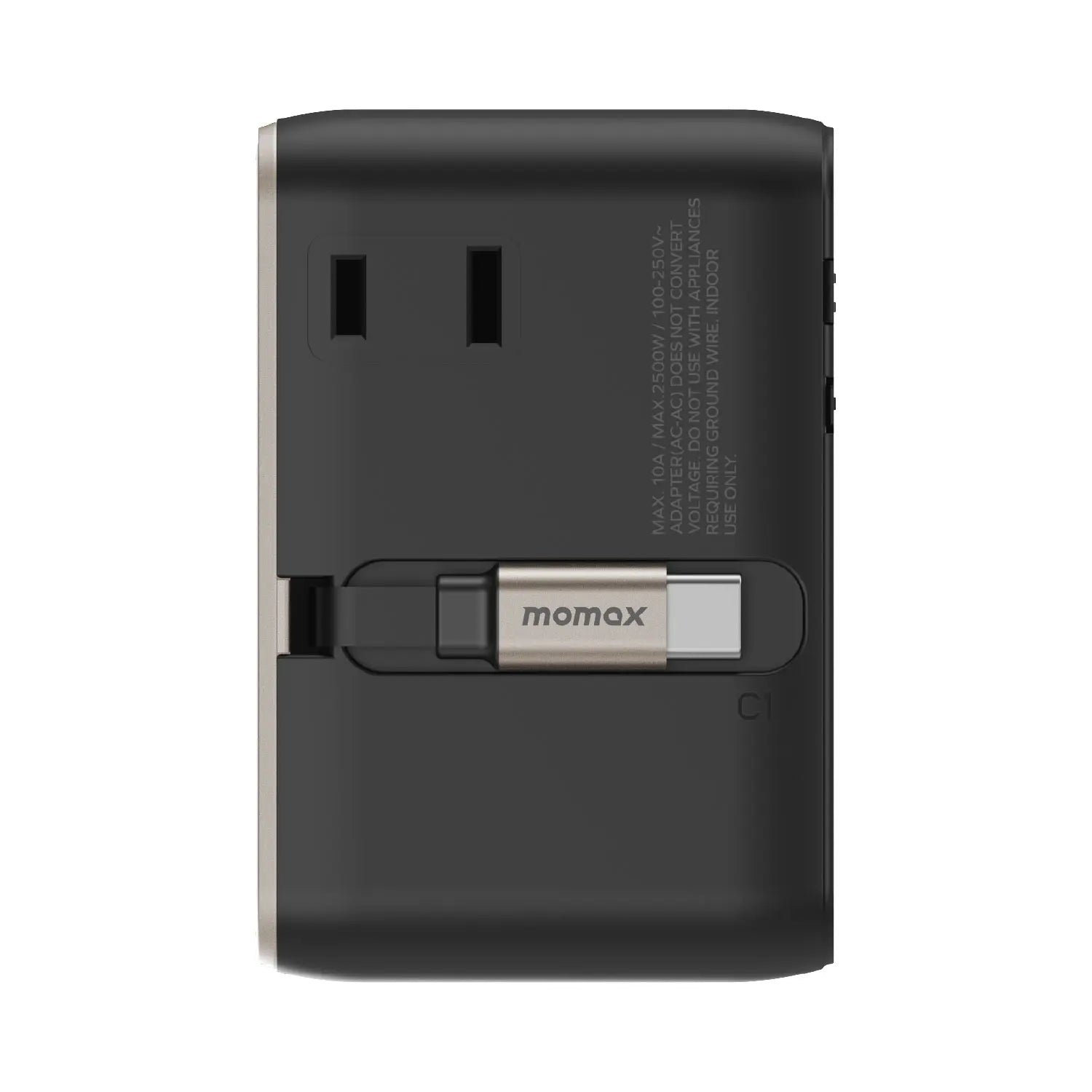 1-World²⁺
70W 3-Port Dual AC Travel Adapter with Built-In Retractable Cable - Image 20