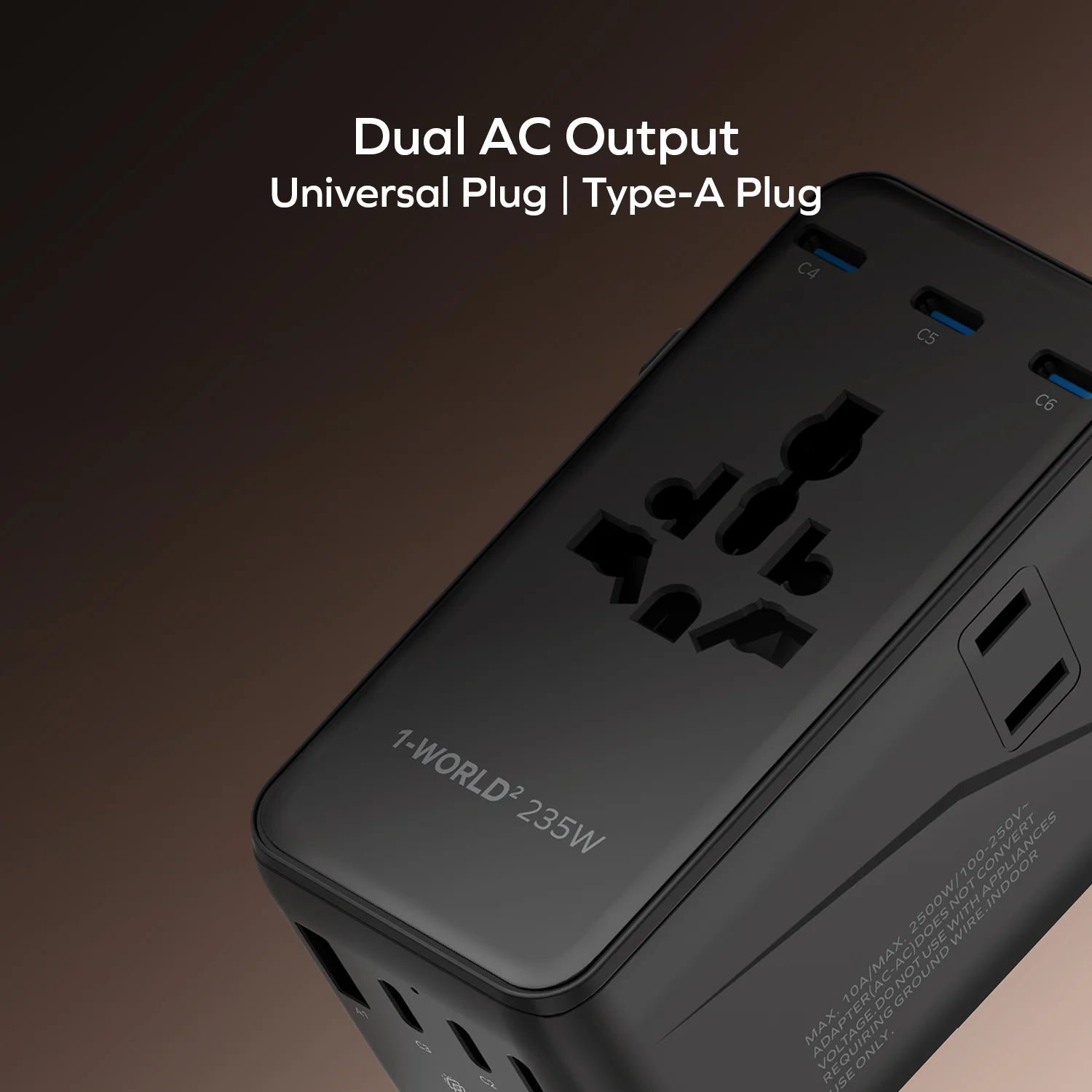 1-World² Dreamer 235 7-Port Dual AC Travel Adapter - Image 9