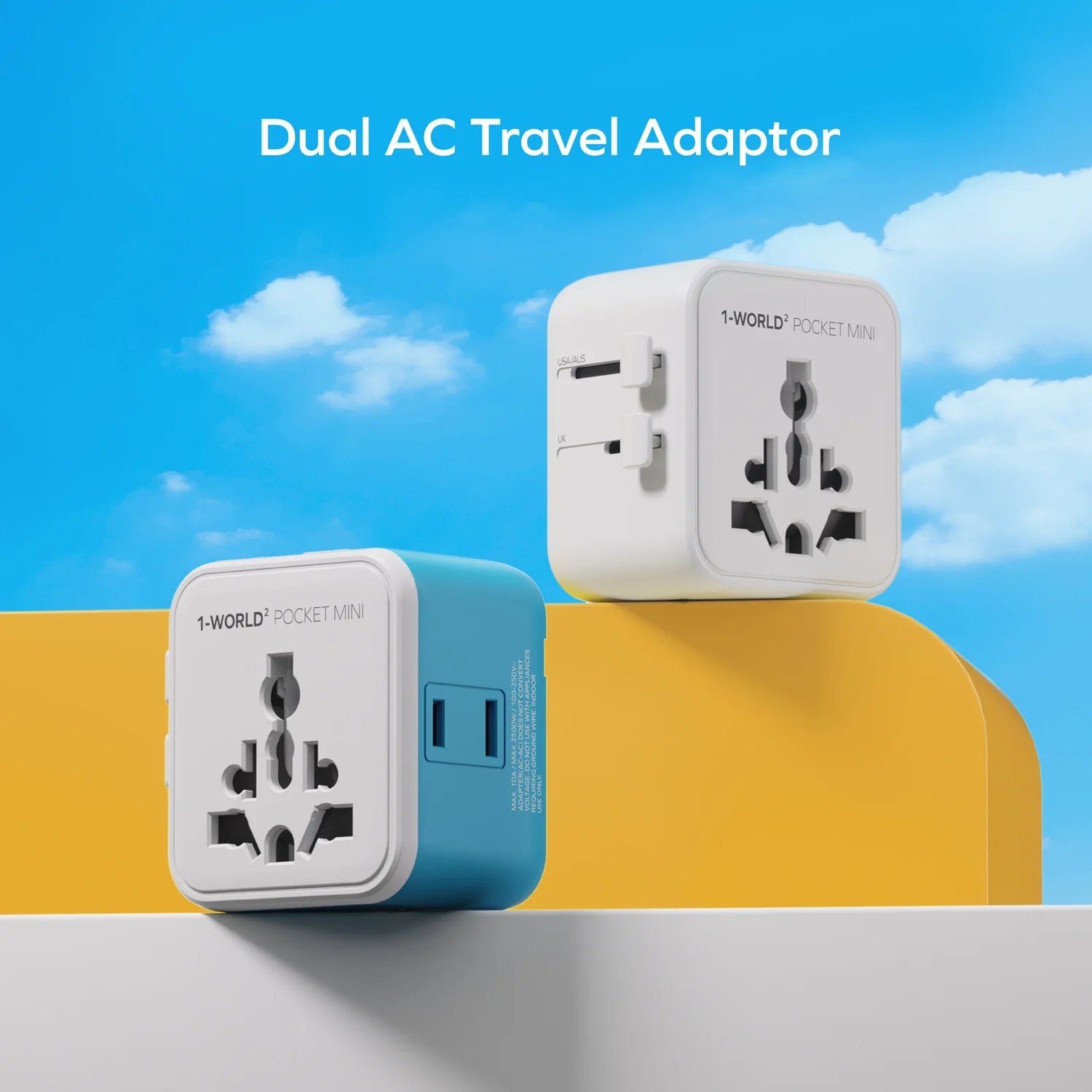 1-World² Pocket Mini Dual AC Travel Adapter - Image 11