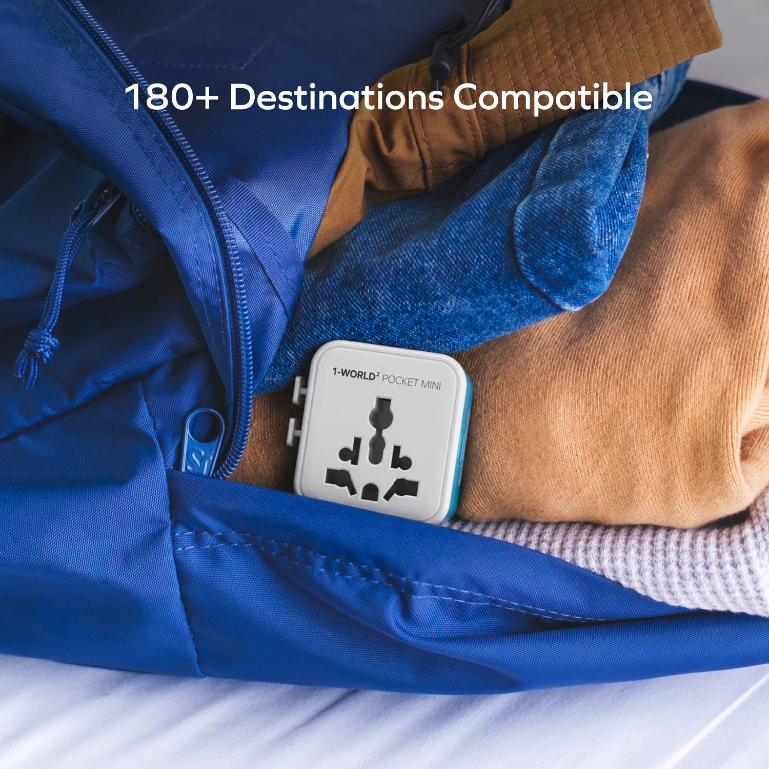 1-World² Pocket Mini Dual AC Travel Adapter - Image 9