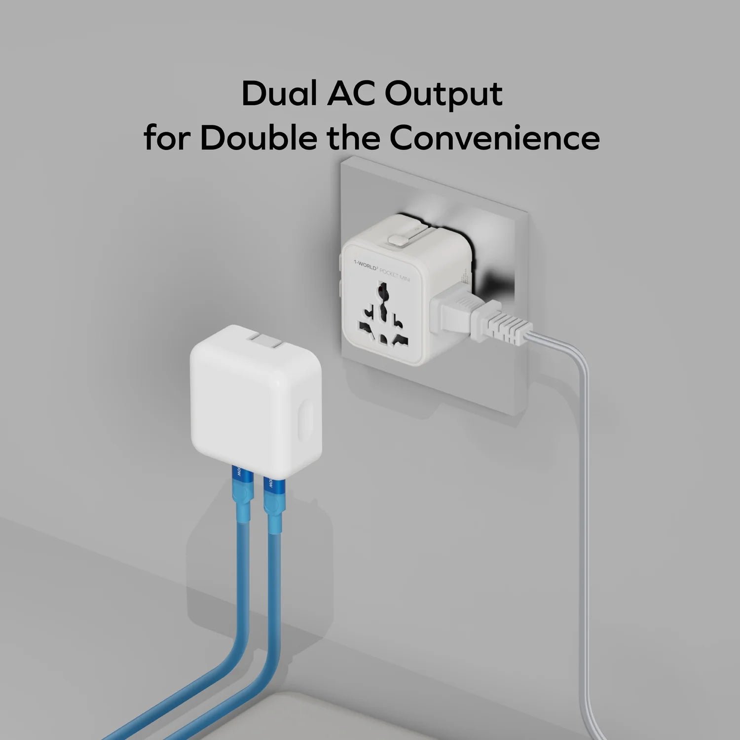 1-World² Pocket Mini Dual AC Travel Adapter - Image 7