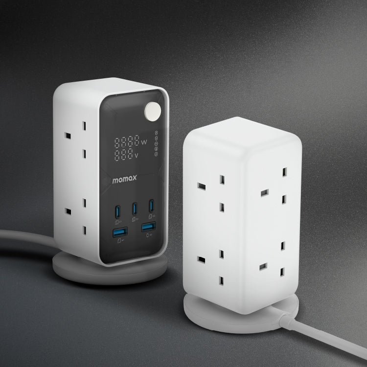 1-Charge Work Flow 6-Outlet GaN Power Tower 35W with USB Ports - Image 3