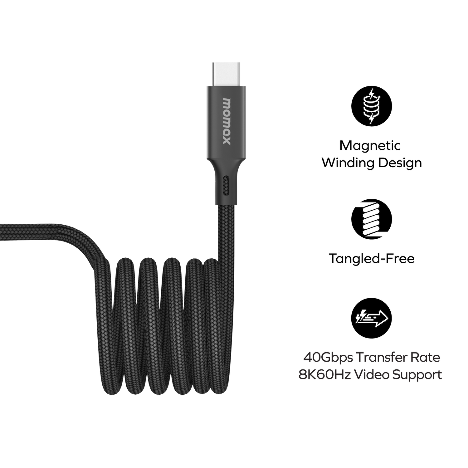 Mag.Link Magnetic USB 4.0 USB-C to USB-C Cable 240W 1.5m - Image 3